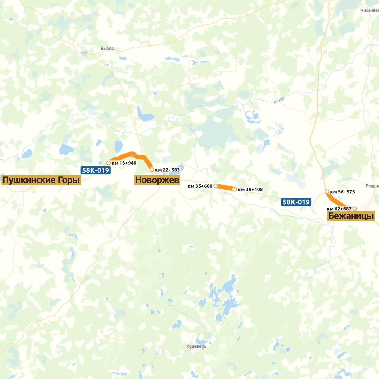 Более 12 км дороги Пушкинские Горы – Локня планируют отремонтировать в 2023  году